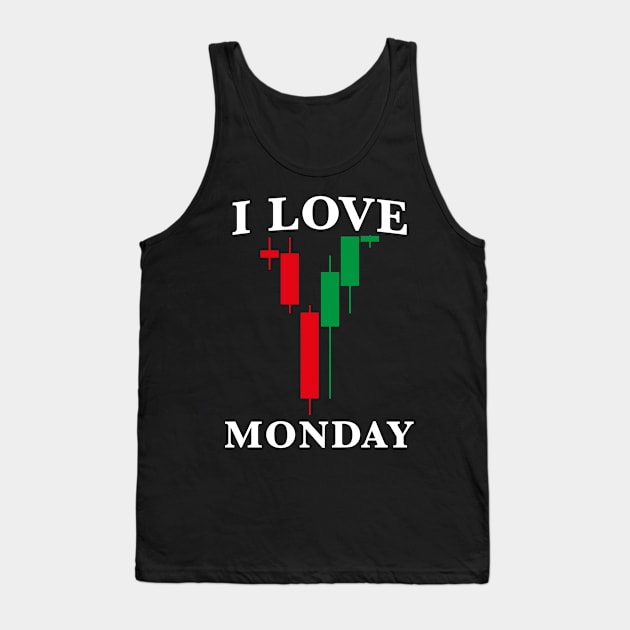 I Love Monday Tank Top by cowyark rubbark